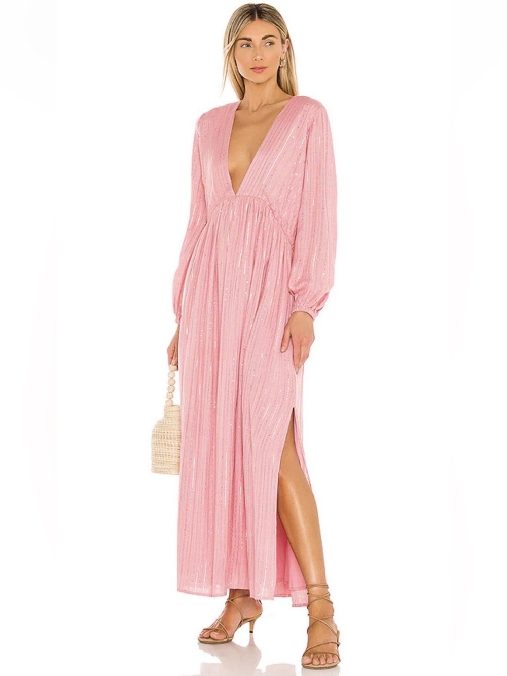 Sundress Chicago long Roma pink dress M/L